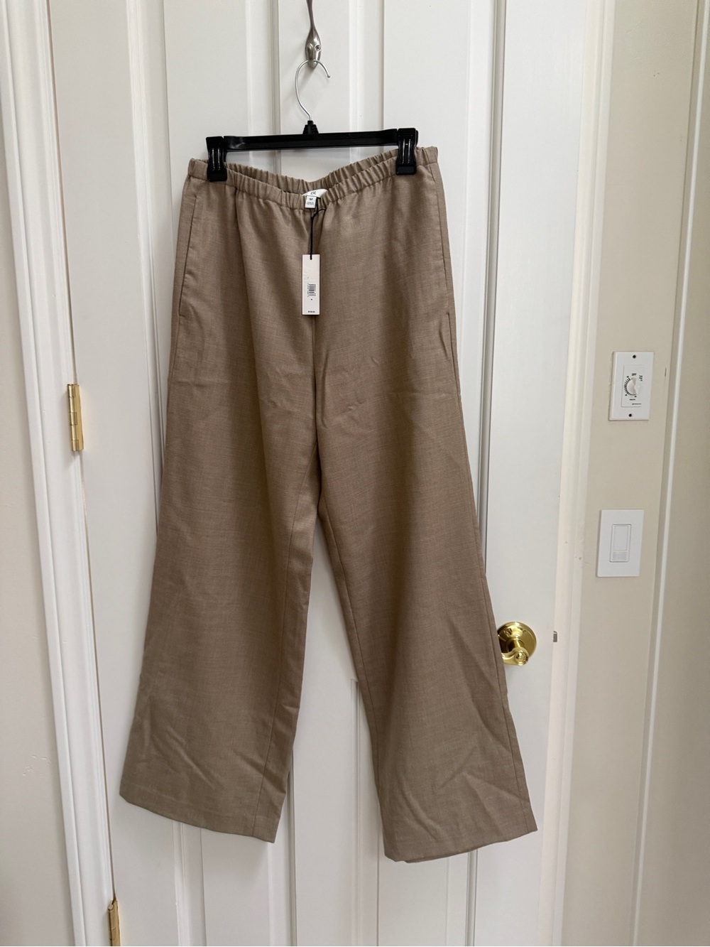 Banana Republic Wide-Leg Drawstring Pants in Taupe